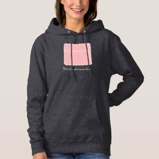 Personalized Pet Photo Pink Scalloped Frame Hoodie