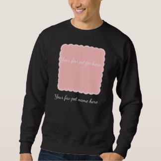 Personalized Pet Photo Pink Scalloped Frame Sweatshirt