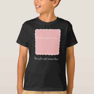 Personalized Pet Photo Pink Scalloped Frame T-Shirt
