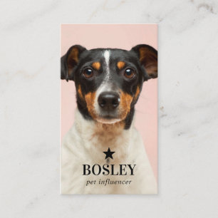 Personalized Pet Photo QR Code Social Media Business Card