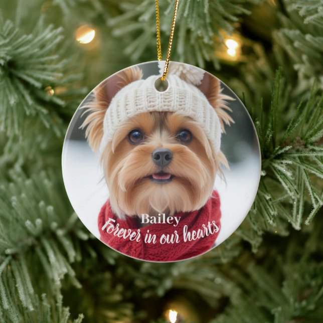 Personalized Pet Photo Sympathy Ornament (Tree)