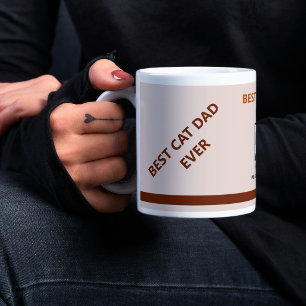 Personalized Pet Photo Text Fun Best Gift For Dad Large Coffee Mug