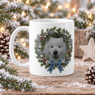 Personalized Pet Photo Winter Woodland Christmas Coffee Mug