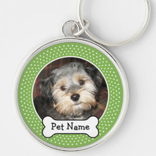 Personalized Pet Photo with Dog Bone Keychain