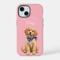 Personalized Pet Photo With Name Blossom Pink