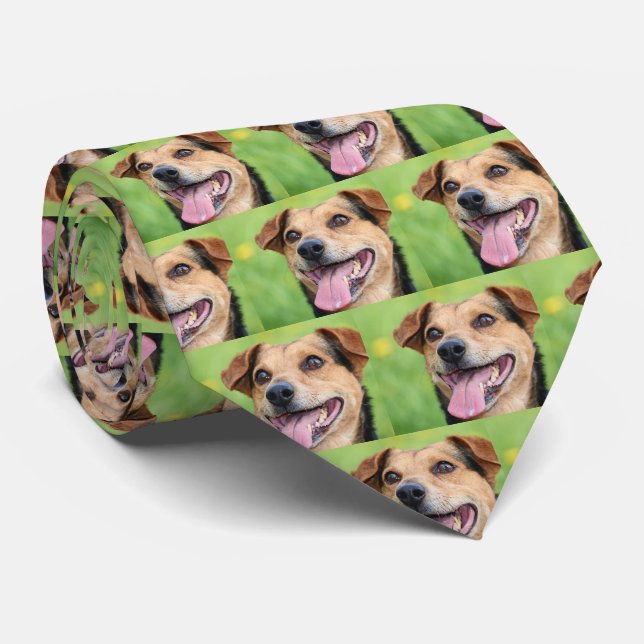 Personalized Pet Photos Custom Create your own  Tie (Rolled)