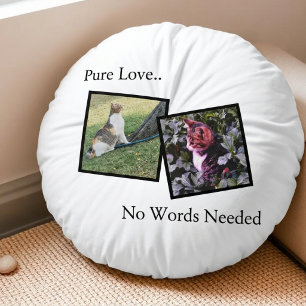 Personalized Pet Photos Round Pillow