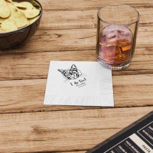 Personalized Pet Portrait Cocktail Napkins 