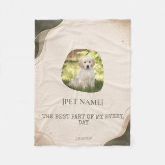 Personalized Pet Portrait Fleece Blanket