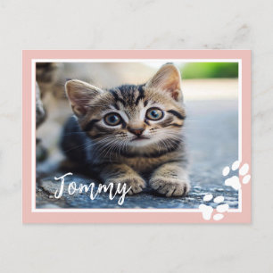 Personalized Pet Postcard with Custom Photo & Name