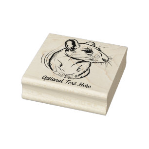 Personalized Pet Rat Rubber Stamp