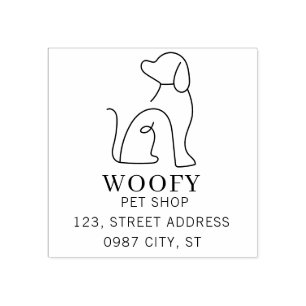Personalized Pet Shop Address Rubber Stamp