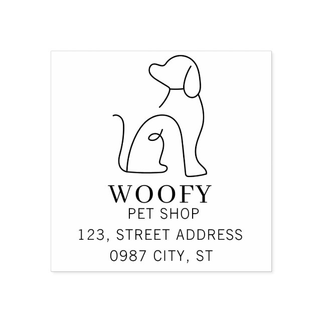 Personalized Pet Shop Address Rubber Stamp (Imprint)