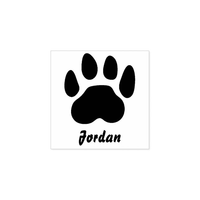 Personalized Pet Signature Paw Print Rubber Stamp (Imprint)