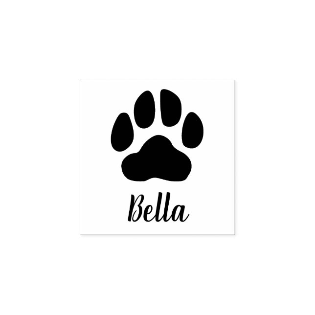 Personalized Pet Signature Paw Print Rubber Stamp (Imprint)