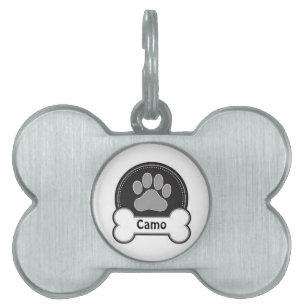 Personalized Pet Tag/Paw and Bone Tag