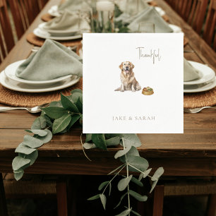 Personalized Pet Thanksgiving Funny Cocktail Napkin