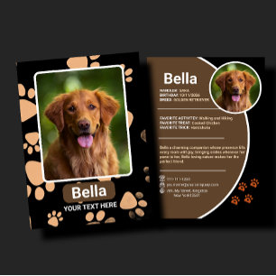 Personalized Pet Trading Card Birthday Gift