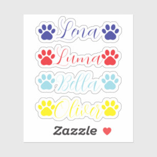 Personalized pet vinyl decal, pet name custom