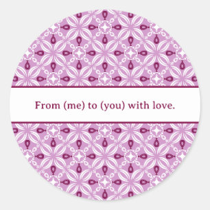 Personalized Petaline Stickers/Labels Sheet Classic Round Sticker