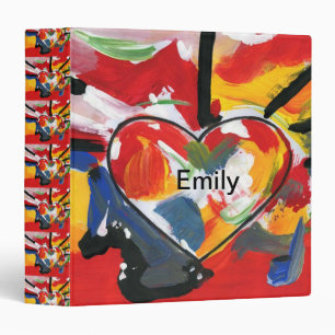 Personalized "peter max art style" heart binder