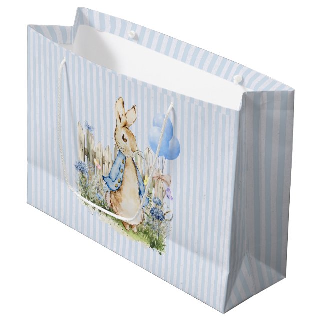 Personalized Peter Rabbit Baby Boy Large Gift Bag (Front Angled)