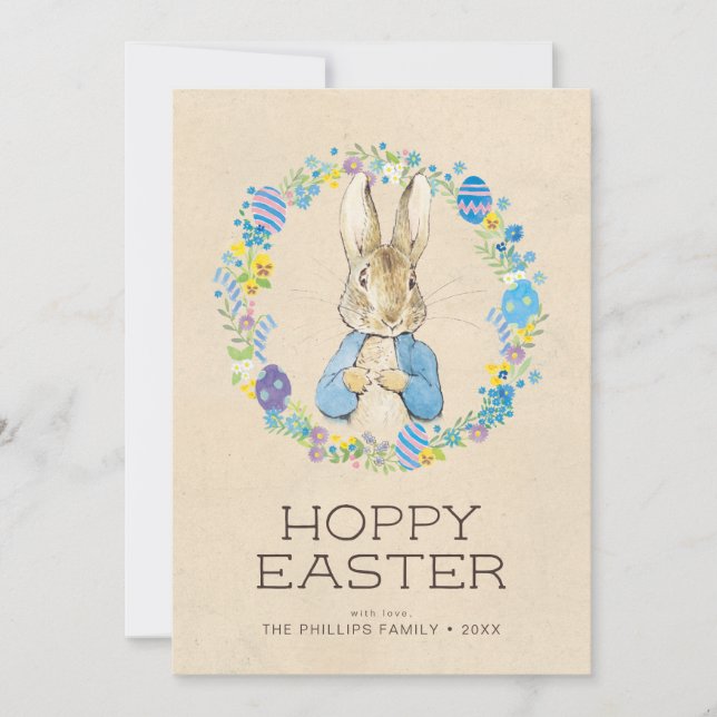 Personalized Peter Rabbit | Hoppy Easter Invitation (Front)