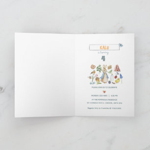 personalized peter the rabbit invitation