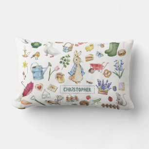 personalized peter the rabbit lumbar pillow