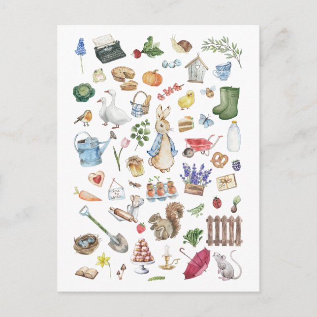 personalized peter the rabbit postcard (Front)