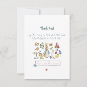personalized peter the rabbit thank you card