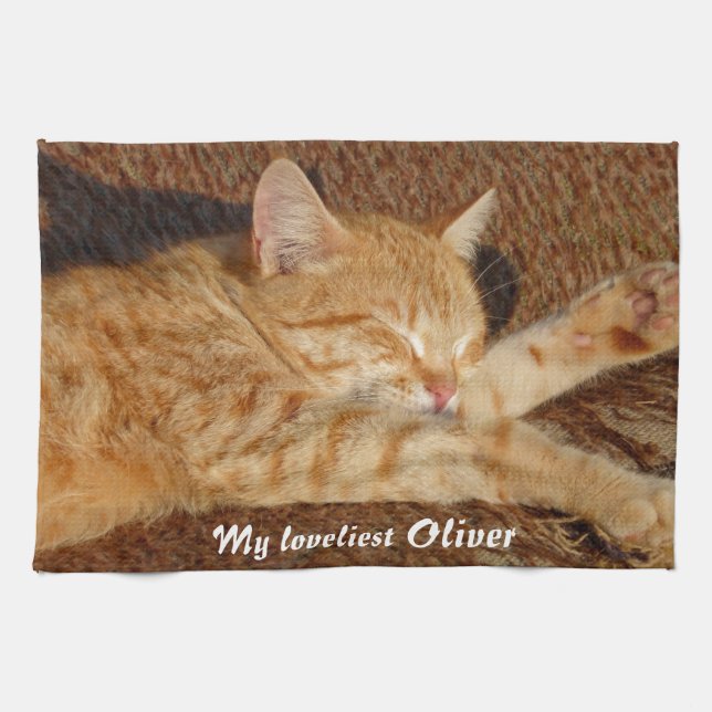 Personalized pet's photo kitchen towel (Horizontal)