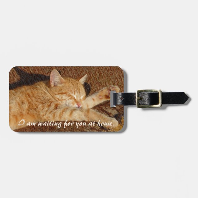 Personalized pet's photo luggage tag (Front Horizontal)