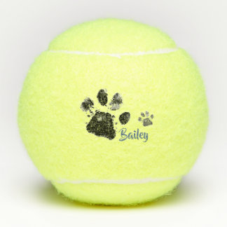 Personalized Pet's Tennis Ball with Paw Prints