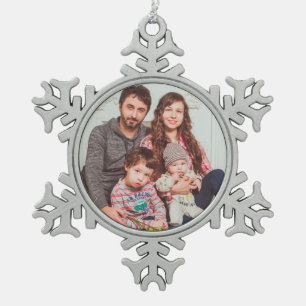 Personalized Pewter Snowflake Ornament
