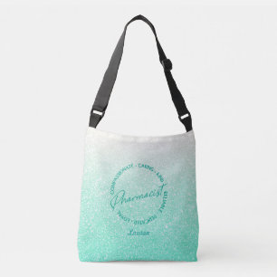  Personalized  Pharmacist Green Glitter Tote Bag