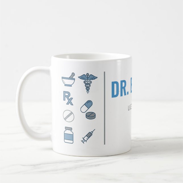 Personalized Pharmacist Mug | Modern Split Layout  (Gauche)