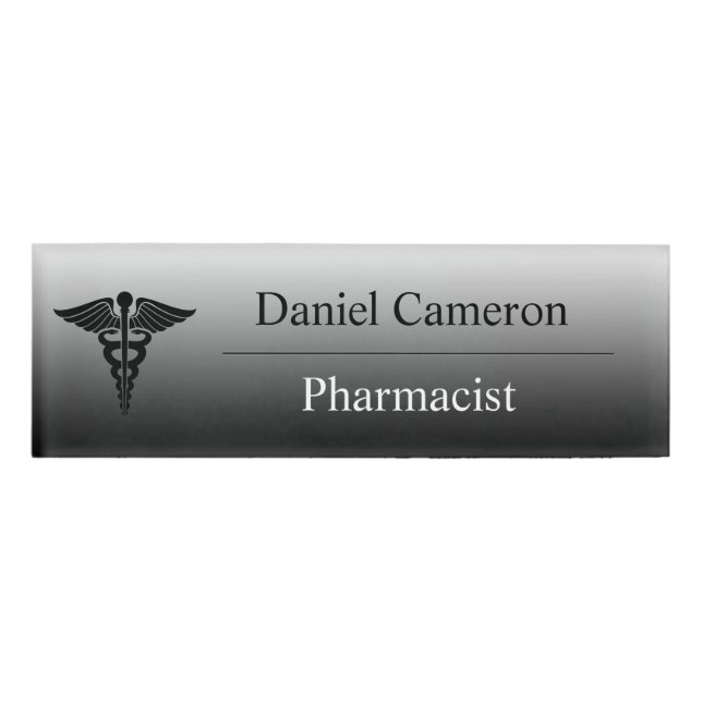 Personalized Pharmacist Name Tag (Front)
