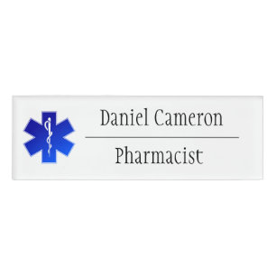 Personalized Pharmacist Name Tag