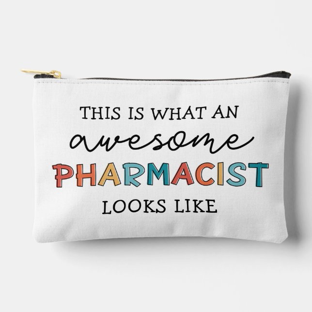 Personalized Pharmacist Retro Awesome Pharmacist  Accessory Pouch (Front)