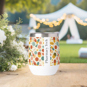 Personalized Pharmacy Boho Stemless Wine Tumbler