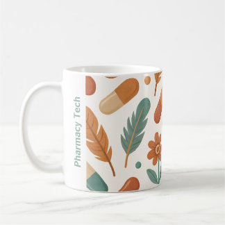 Personalized Pharmacy Mug Boho Daisy Feathers