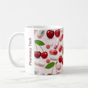 Personalized Pharmacy Mug Pink Cherries