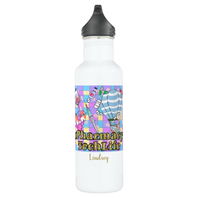 Personalized Pharmacy Tech  710 Ml Water Bottle (Right)