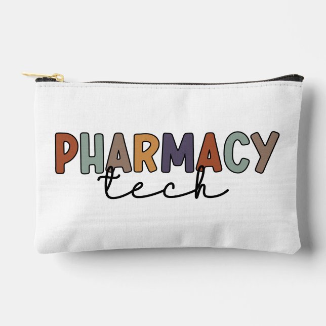 Personalized Pharmacy Tech Retro Accessory Pouch (Front)