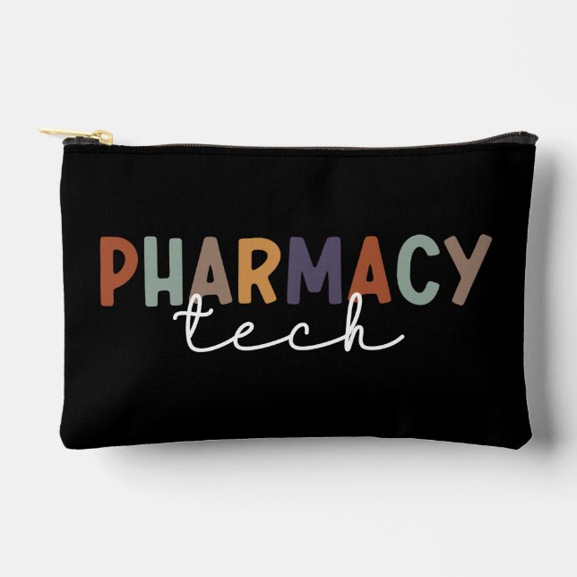 Personalized Pharmacy Tech Retro Accessory Pouch (Front)