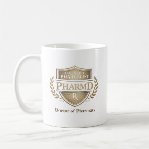 Personalized PharmD Licensed Pharmacist Emblem Coffee Mug