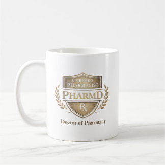 Personalized PharmD Licensed Pharmacist Emblem Coffee Mug