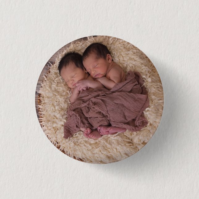 Personalized Photo 1 Inch Round Button (Front)