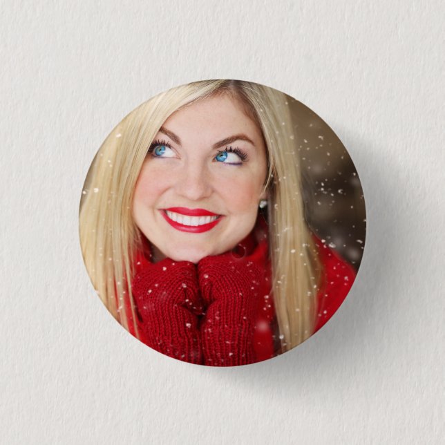 Personalized Photo 1 Inch Round Button (Front)